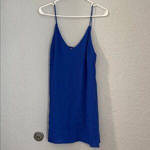 Wilfred Royal Blue V-Neck Mini Dress
